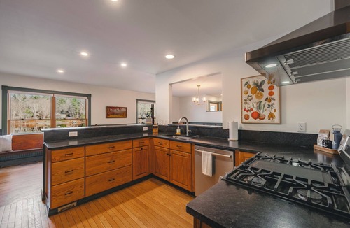 Corinth House | Waterfront Cabin with expansive deck near Saratoga & Lake George