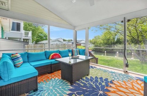 West Ocean City House | Waterfront Coastal Casual Home with Screened Deck + Boat Dock + Dog-Friendly!