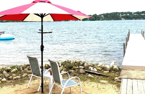 Northwest Harwich House | Waterfront lake house private beach dock