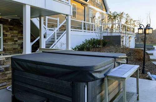 Bumpass House | Waterfront Retreat Lakefront Game Room Dock