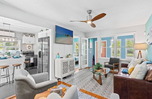 Middle River Terrace House | Welcome to the Bohemian, a Heated Salt-Water Tropical Pool Home!