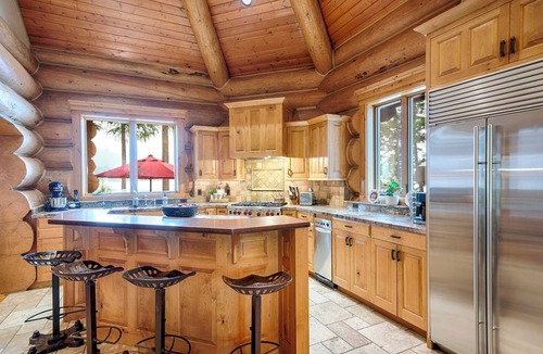 Marion House | Where lake days are long and everyone has a place to stay. Entire Estate property including the Large Custom Log Home and the Boat Motel on 50 Acres, Sleeping 26 Total