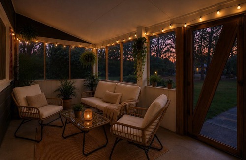 Bearsville Apartment | Woodstock Boho Retreat Screened Porch Monthly Summer Escape