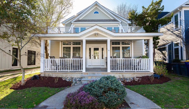 6 Bedroom, 6 1/2 Baths, Front Porch, 2 Balconies and Back Patio
