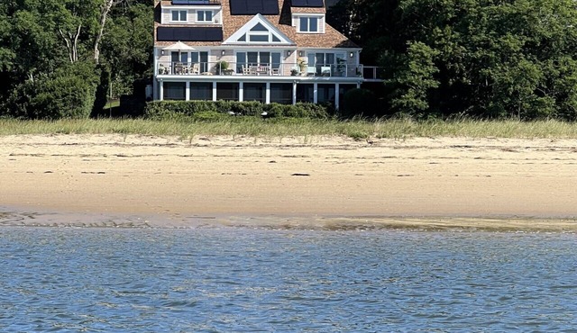 Beachfront `Cape` on Wellfleet Bay with epic views and private beach!