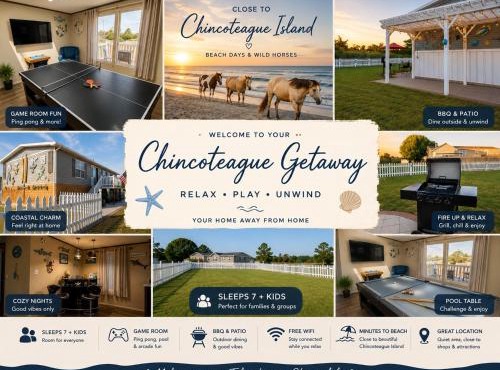 Chincoteague Beach Retreat,Games & Family Fun