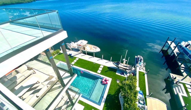 Experience the ultimate Florida Keys getaway in this modern waterfront estate