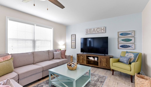 Family and Dog Friendly Beach Retreat w/Pool Access, Fenced Yard, and Baby Gear