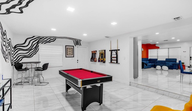 Family-Friendly 4BR Miami Home with Game Room & Pergola