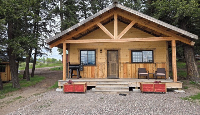 "Lewis and Clark" cabin at Columbia Mountain Ranch. Near Glacier National Park!