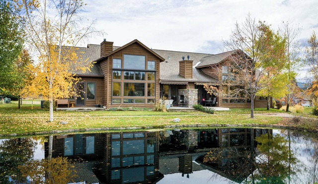 Luxury Bigfork Retreat | Pond Views, Stone Fireplace & Steps from Flathead Lake | 30-Day Minimum