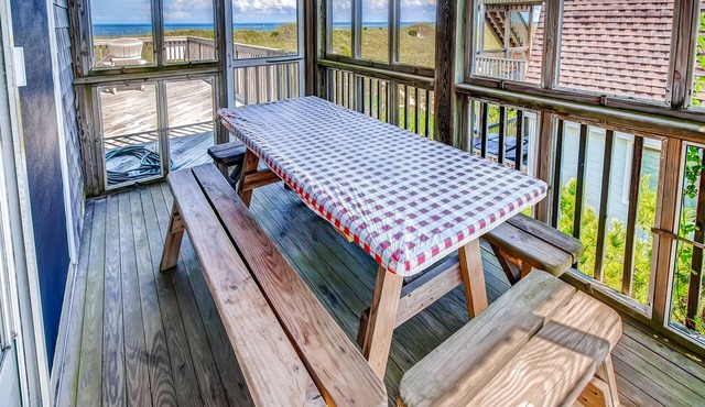Oceanfront Home in Waves with Hot Tub, Grill, and Screened Porch