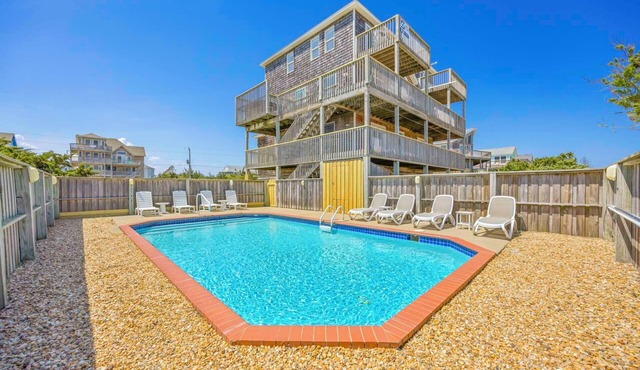 Oceanfront Home in Waves with Private Pool, Hot Tub, and Home Theater