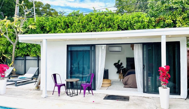 Ohhh-Our sweet little surprise #TinyPoolHouse #MiamiDesignDistrict