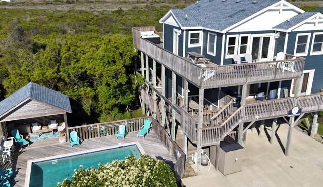 S. Nags Head Semi-Oceanfront: Large Pool, Cabana, Hot Tub, NEW Kitchen & Baths!