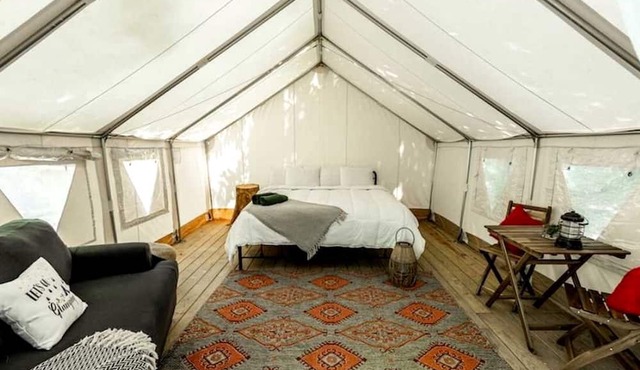 Secluded Safari Tent Getaway: Glamp in Style in Broadalbin, New York