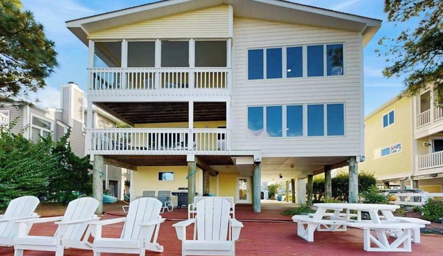 South Bethany bay front house w/amazing views, deck, patio, balcony