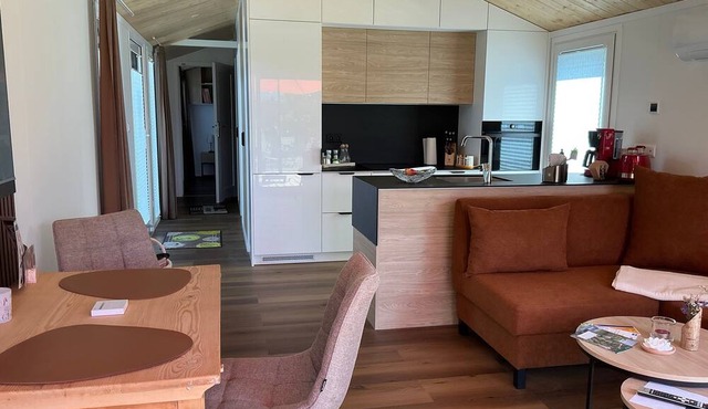 Tiny Home "Auszeit" with Mountain View, Wi-Fi, and Air Conditioning in Scheidegg