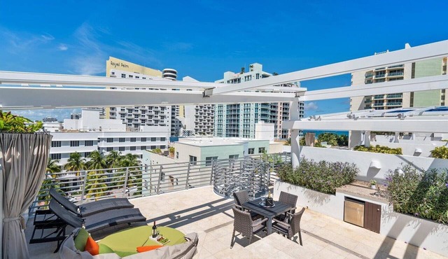 Two Story Penthouse Suite with Hot Tub on Ocean Drive