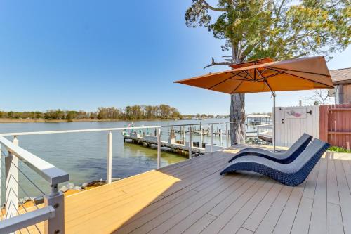 White Sail on the Potomac - Coastal Modern