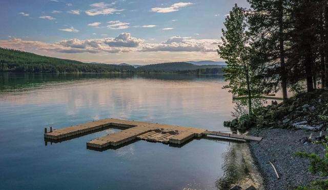 Whitefish Lakefront Home | Dock, Tram Access & Sunset Views