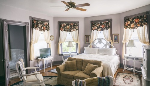 Romantic Room, 1 King Bed with Sofa bed, Fireplace