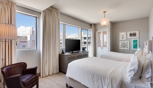 Classic Room, 2 Double Beds, Terrace, City View