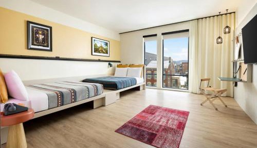 Queen Room with Two Queen Beds - Mobility and Hearing Accessible with Roll-in Shower