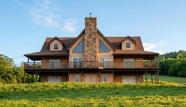 Expansive Getaway Designed for Gatherings with Game Room & Scenic Decks in Stamford, New York